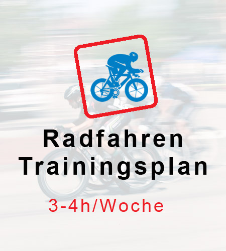 Radfahren Trainingsplan 3-4h